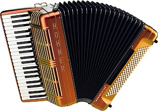 Hohner Morino IV 120 Tremolo red-to-gold